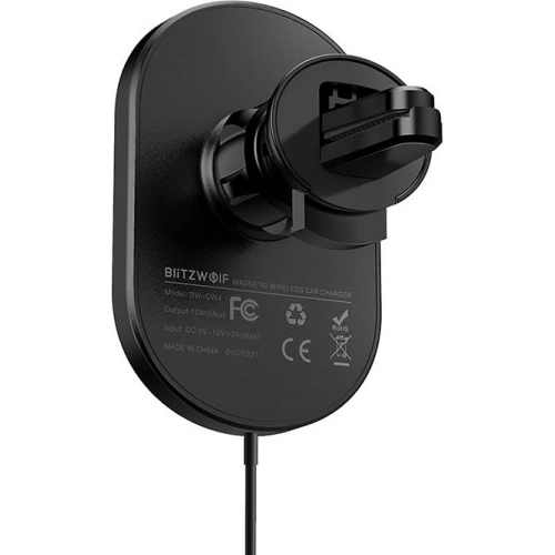 Uchwyt samochodowy BlitzWolf BW-CW4 z ładowarką indukcyjną Qi, 15W
