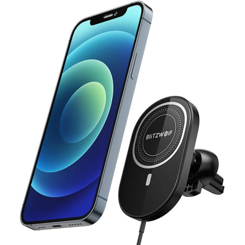 Uchwyt samochodowy BlitzWolf BW-CW4 z ładowarką indukcyjną Qi, 15W