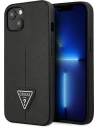 Case Guess GUHCP13MPSATLK Apple iPhone 13 schwarz/schwarz Hardcase Saffiano Triangle Logo