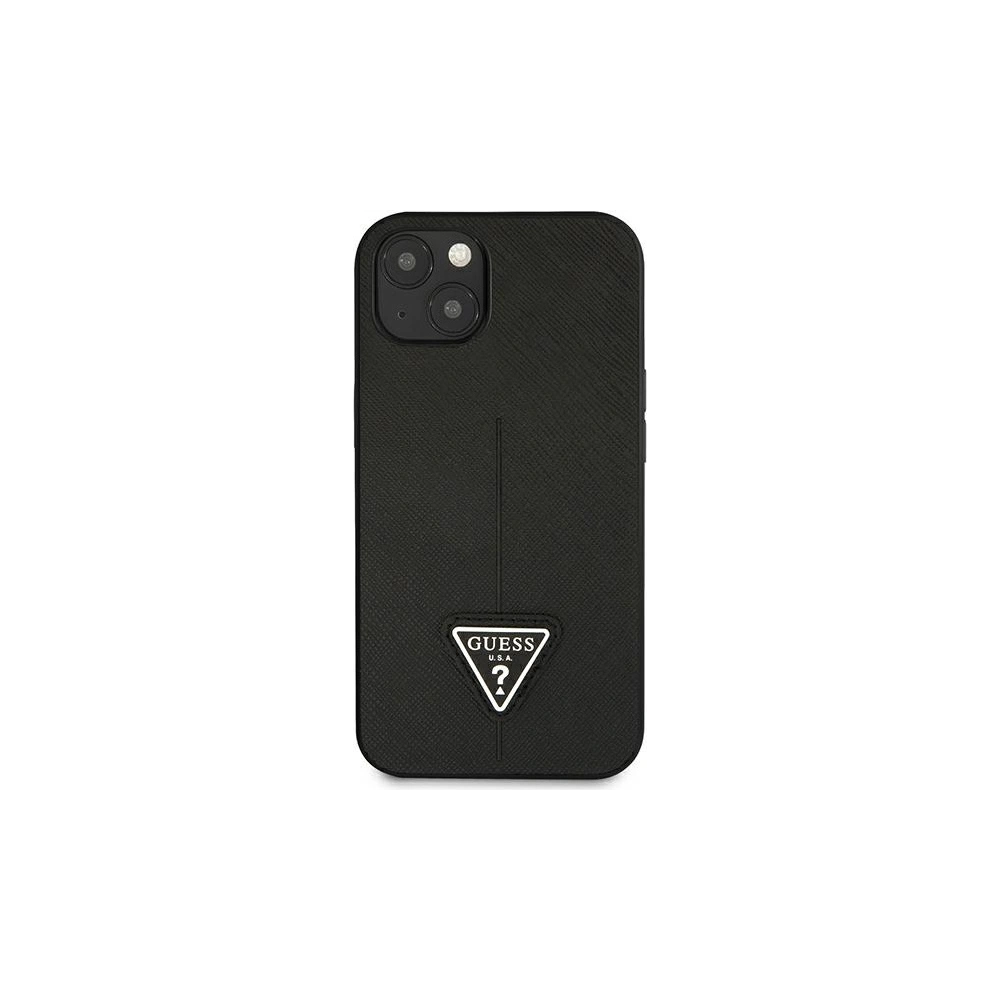 Wholesale Guess GUHCP13MPSATLK Apple iPhone 13 black hardcase Saffiano Triangle Logo - GUE1658BLK - {ean13} - Hurt