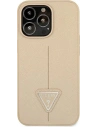 Wholesale Guess GUHCP13XPSATLE Apple iPhone 13 Pro Max beige hardcase Saffiano Triangle Logo - GUE1660BEI - {ean13} - Hurt