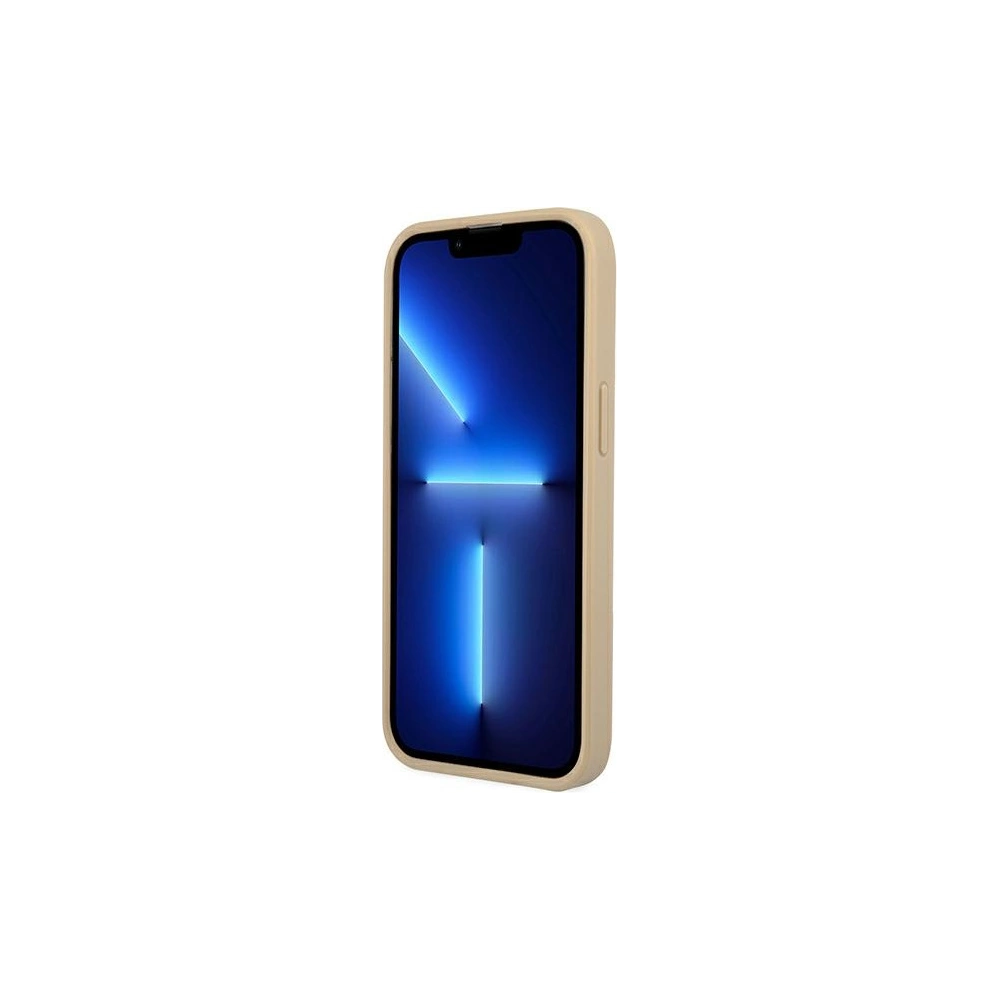Wholesale Guess GUHCP13XPSATLE Apple iPhone 13 Pro Max beige hardcase Saffiano Triangle Logo - GUE1660BEI - {ean13} - Hurt