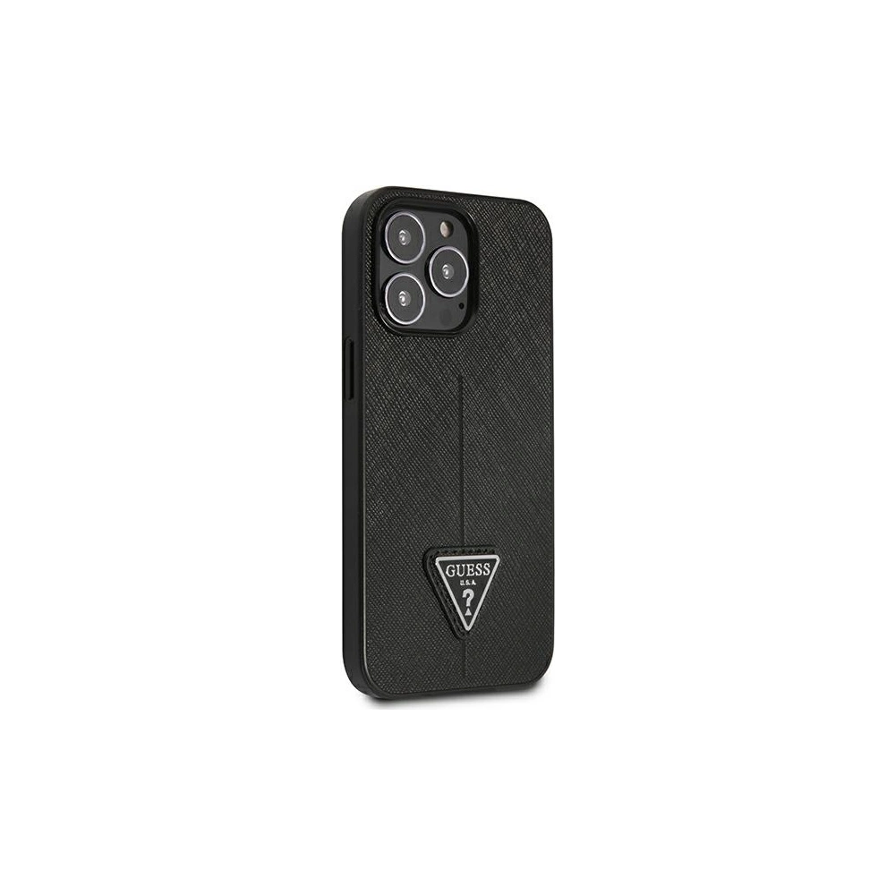 Wholesale Guess GUHCP13XPSATLK Apple iPhone 13 Pro Max black hardcase Saffiano Triangle Logo - GUE1661BLK - {ean13} - Hurt
