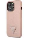 Wholesale Guess GUHCP13XPSATLP Apple iPhone 13 Pro Max pink hardcase Saffiano Triangle Logo - GUE1662PNK - {ean13} - Hurt