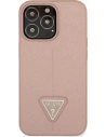 Wholesale Guess GUHCP13XPSATLP Apple iPhone 13 Pro Max pink hardcase Saffiano Triangle Logo - GUE1662PNK - {ean13} - Hurt