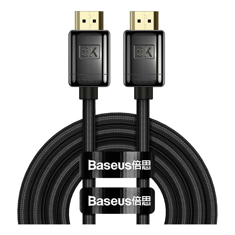 Baseus Distributor - 6932172600280 - BSU3171BLK - Baseus High Definition Series HDMI 2.1 cable, 8K 60Hz, 3D, HDR, 48Gbps, 3m (black) - B2B homescreen