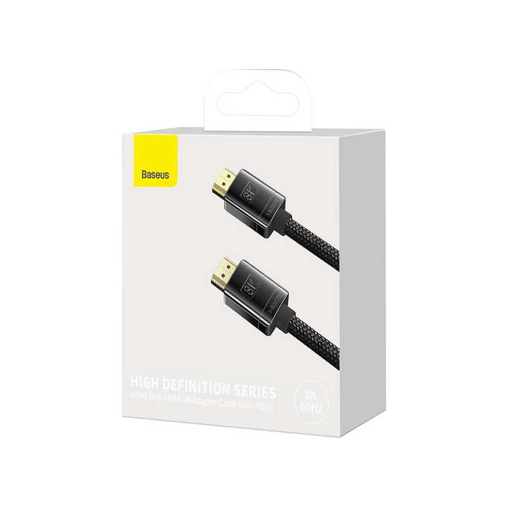 Hurtownia GSM - Kabel HDMI 2.1 Baseus High Definition Series, 8K 60Hz, 3D, HDR, 48Gbps, 3m (černý) - BSU3171BLK - {ean13} - Hurt