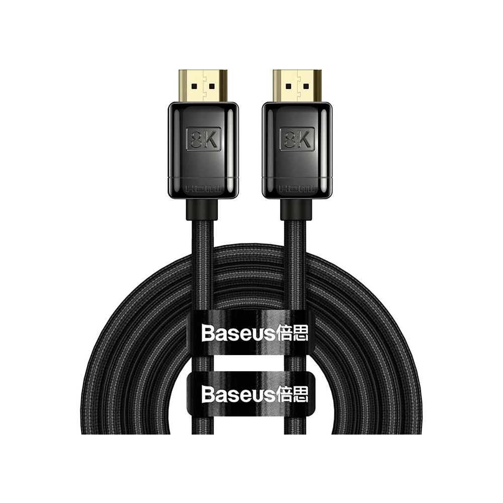 Hurtownia GSM - Kabel HDMI 2.1 Baseus High Definition Series, 8K 60Hz, 3D, HDR, 48Gbps, 2m (černý) - BSU3172BLK - {ean13} - Hurt