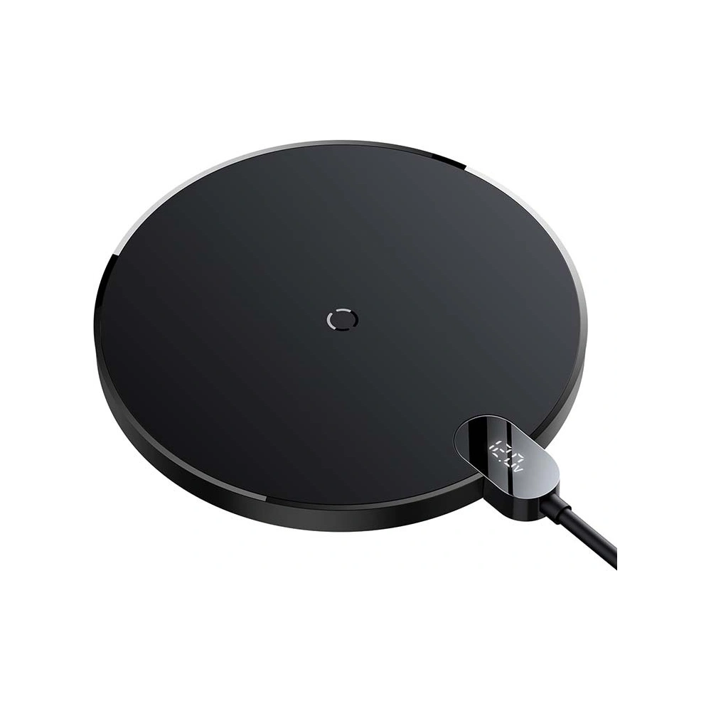 Hurtownia GSM - Bezdrátová indukční nabíječka Baseus Digital LED 15W (černá) - BSU3185BLK - {ean13} - Hurt