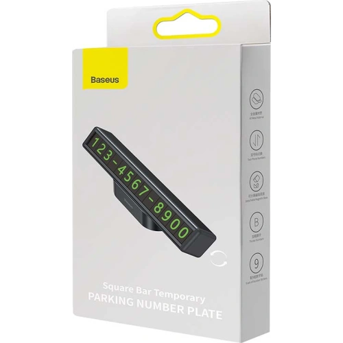 Tabliczka parkingowa na numer telefonu Baseus (czarna)