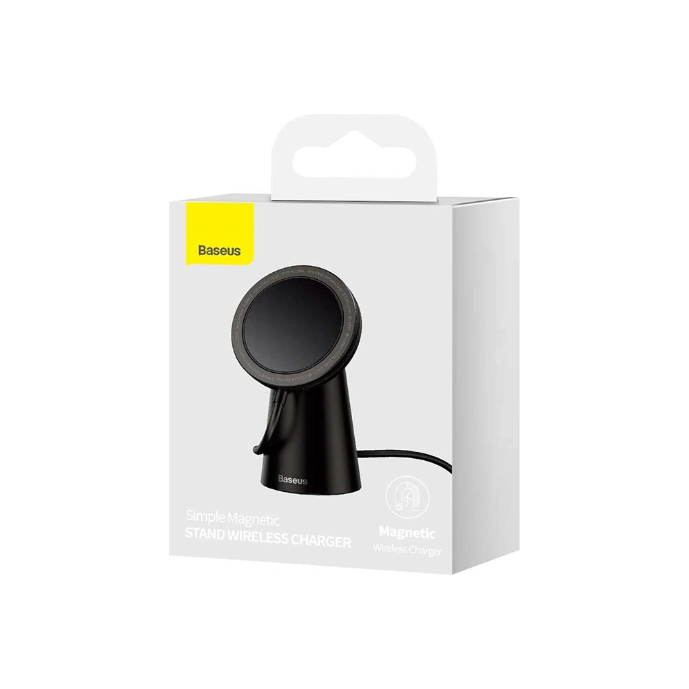 Hurtownia GSM - Indukční nabíječka Baseus Simple Magnetic, MagSafe 15W + držák - BSU3187 - {ean13} - Hurt