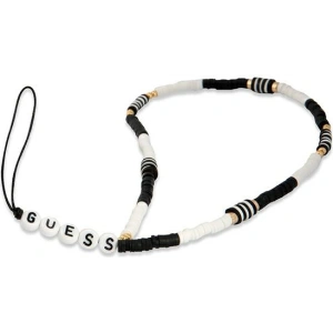 Závěs Guess GUSTBCKH telefonní řemínek Heishi korálky černobílý/black-white
