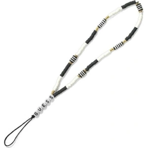 Zawieszka Guess GUSTBCKH Phone Strap Heishi Beads czarno-biały/black-white