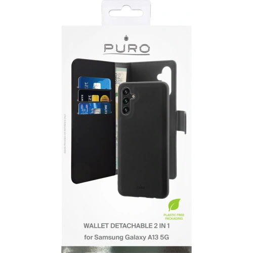 Etui PURO Wallet Detachable 2w1 Samsung Galaxy A13 5G (czarny)