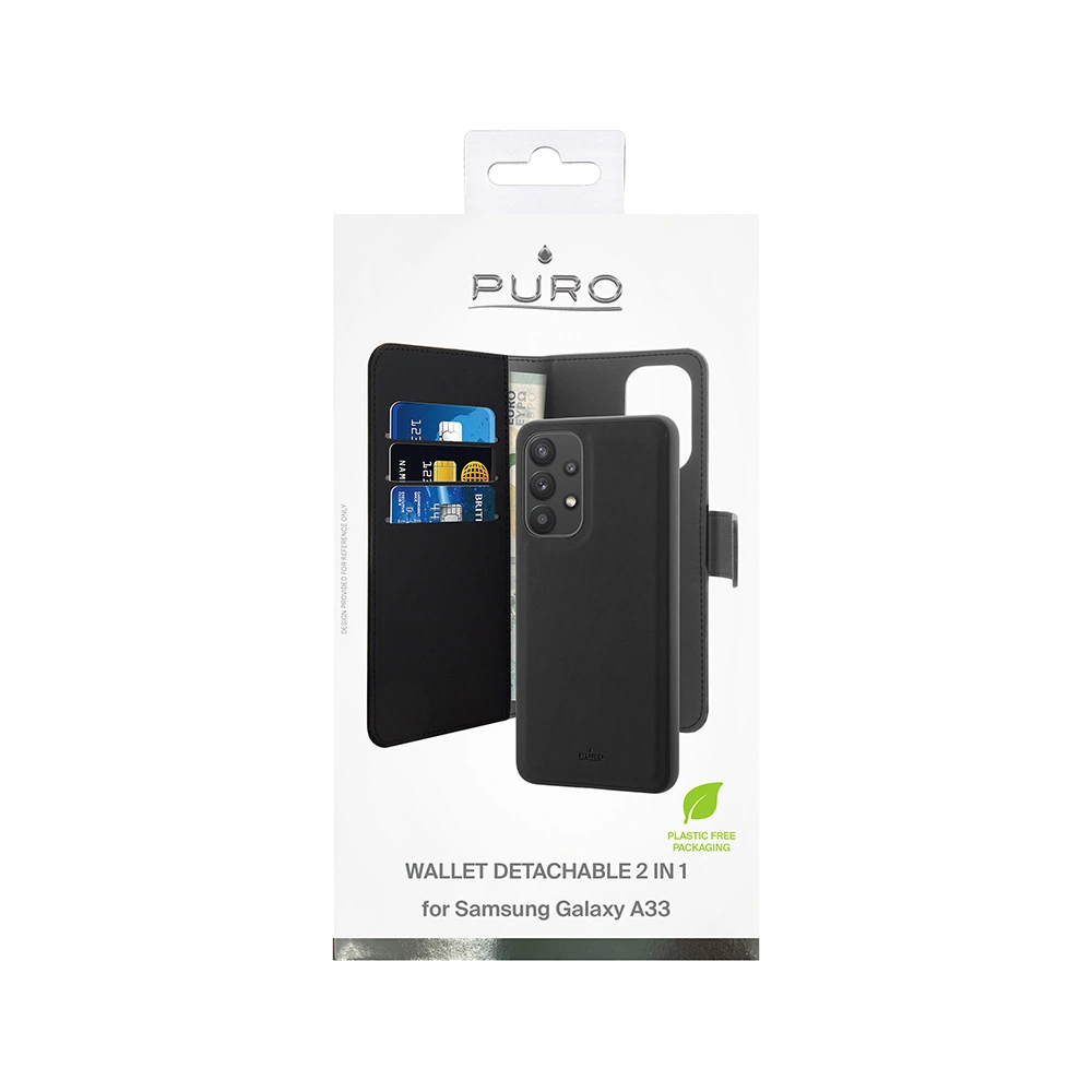 Hurtownia GSM - Etui PURO Wallet Detachable 2w1 Samsung Galaxy A33 5G (černý) - PUR551BLK - {ean13} - Hurt