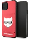 Etui Karl Lagerfeld KLHCN61CSKCRE Apple iPhone 11 hardcase czerwony/red Choupette Head Cardslot