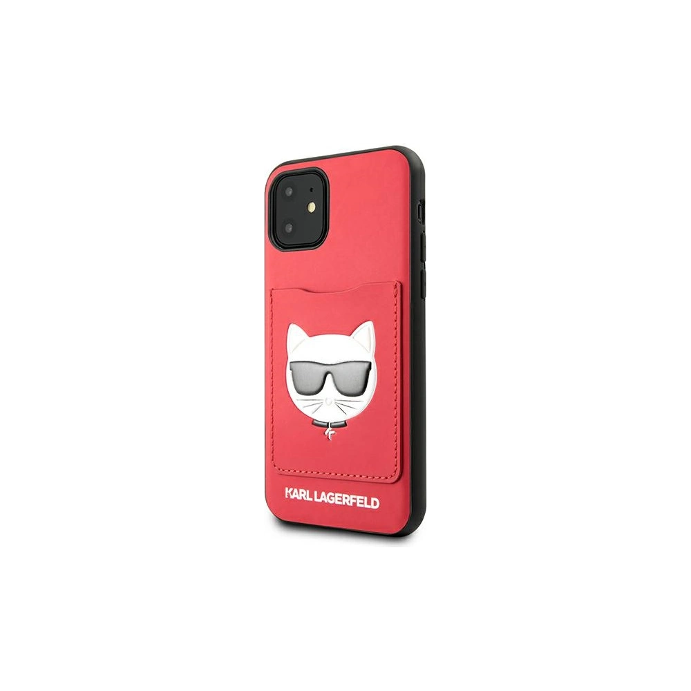 Hurtownia GSM - Etui Karl Lagerfeld KLHCN61CSKCRE Apple iPhone 11 hardcase czerwony/red Choupette Head Cardslot - KLD885RED - {ean13} - Hurt