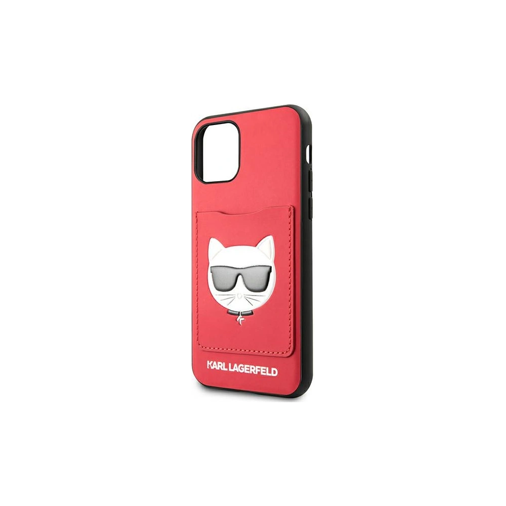 Hurtownia GSM - Etui Karl Lagerfeld KLHCN61CSKCRE Apple iPhone 11 hardcase czerwony/red Choupette Head Cardslot - KLD885RED - {ean13} - Hurt