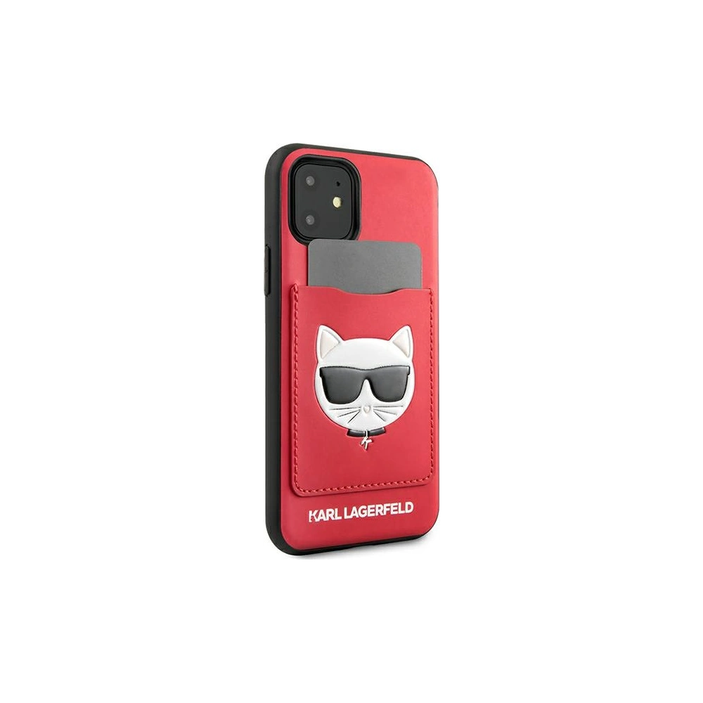 Hurtownia GSM - Etui Karl Lagerfeld KLHCN61CSKCRE Apple iPhone 11 hardcase czerwony/red Choupette Head Cardslot - KLD885RED - {ean13} - Hurt