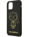 Wholesale Karl Lagerfeld KLHCN61SILFLYBK Apple iPhone 11 Silicone Ikonik Yellow Outline black - KLD887BLK - {ean13} - Hurt