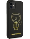 Hurtownia GSM - Etui Karl Lagerfeld KLHCN61SILFLYBK Apple iPhone 11 Silicone Ikonik Yellow Outline černý/black - KLD887BLK - {ean13} - Hurt