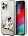 Etui Karl Lagerfeld KLHCP12LGCFD Apple iPhone 12 Pro Max złoty/gold hardcase Liquid Glitter Choupette Fun