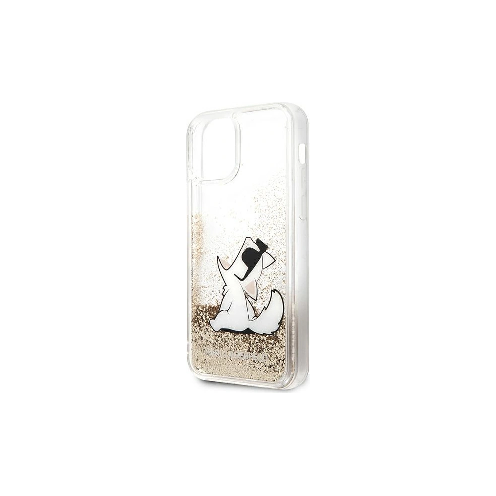 Hurtownia GSM - Case Karl Lagerfeld KLHCP12LGCFD Apple iPhone 12 Pro Max gold/hartschale Liquid Glitter Choupette Fun - KLD888GLD - {ean13} - Hurt