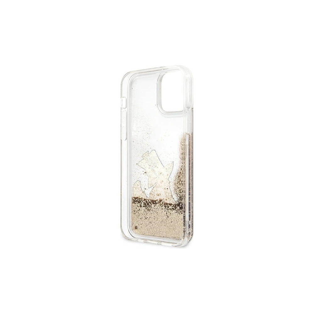 Hurtownia GSM - Case Karl Lagerfeld KLHCP12LGCFD Apple iPhone 12 Pro Max gold/hartschale Liquid Glitter Choupette Fun - KLD888GLD - {ean13} - Hurt