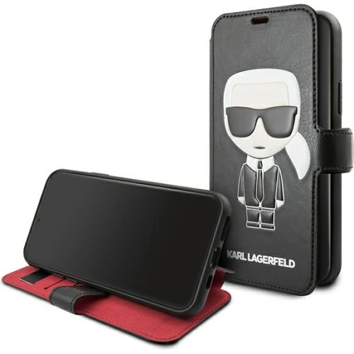Etui Karl Lagerfeld KLFLBKSN65FIKPUBK Apple iPhone 11 Pro Max czarny/black book Full Body