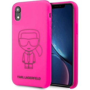 Hurtownia GSM - Etui Karl Lagerfeld KLHCI61SILFLPI Apple iPhone XR różowy/pink Silicone Ikonik Neon Outline - KLD890PNK - {ean13} - Hurt