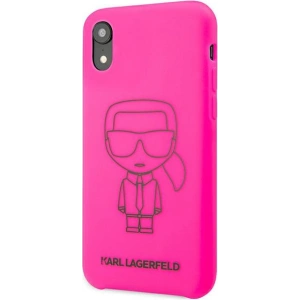 Wholesale Karl Lagerfeld KLHCI61SILFLPI Apple iPhone XR pink Silicone Ikonik Neon Outline - KLD890PNK - {ean13} - Hurt