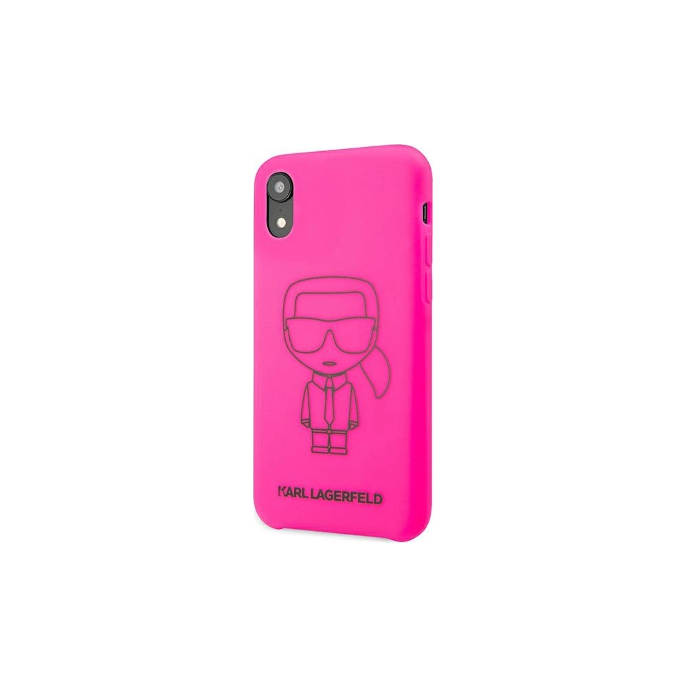 Hurtownia GSM - Etui Karl Lagerfeld KLHCI61SILFLPI Apple iPhone XR różowy/pink Silicone Ikonik Neon Outline - KLD890PNK - {ean13} - Hurt