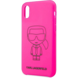Hurtownia GSM - Etui Karl Lagerfeld KLHCI61SILFLPI Apple iPhone XR różowy/pink Silicone Ikonik Neon Outline - KLD890PNK - {ean13} - Hurt