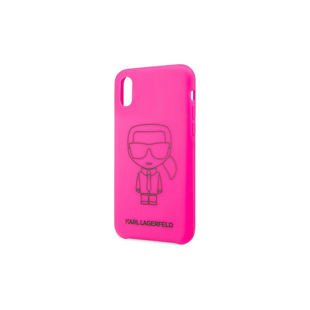 Hurtownia GSM - Etui Karl Lagerfeld KLHCI61SILFLPI Apple iPhone XR różowy/pink Silicone Ikonik Neon Outline - KLD890PNK - {ean13} - Hurt