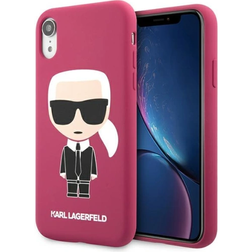 Etui Karl Lagerfeld KLHCI61SLFKFU Apple iPhone XR fuksja/fushia hardcase Silicone Ikonik