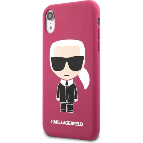 Etui Karl Lagerfeld KLHCI61SLFKFU Apple iPhone XR fuksja/fushia hardcase Silicone Ikonik