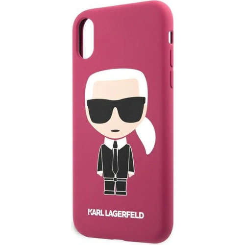 Etui Karl Lagerfeld KLHCI61SLFKFU Apple iPhone XR fuksja/fushia hardcase Silicone Ikonik