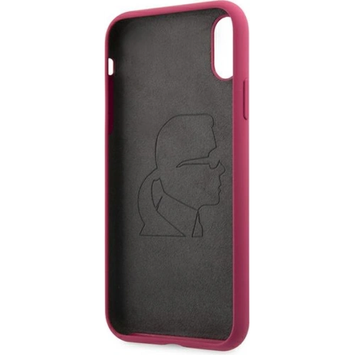 Etui Karl Lagerfeld KLHCI61SLFKFU Apple iPhone XR fuksja/fushia hardcase Silicone Ikonik