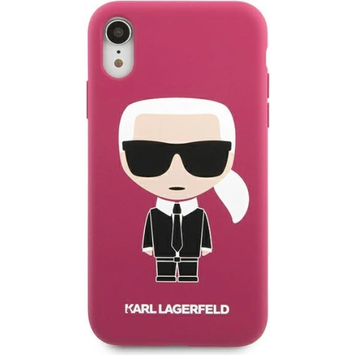 Etui Karl Lagerfeld KLHCI61SLFKFU Apple iPhone XR fuksja/fushia hardcase Silicone Ikonik