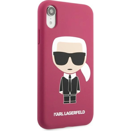 Etui Karl Lagerfeld KLHCI61SLFKFU Apple iPhone XR fuksja/fushia hardcase Silicone Ikonik