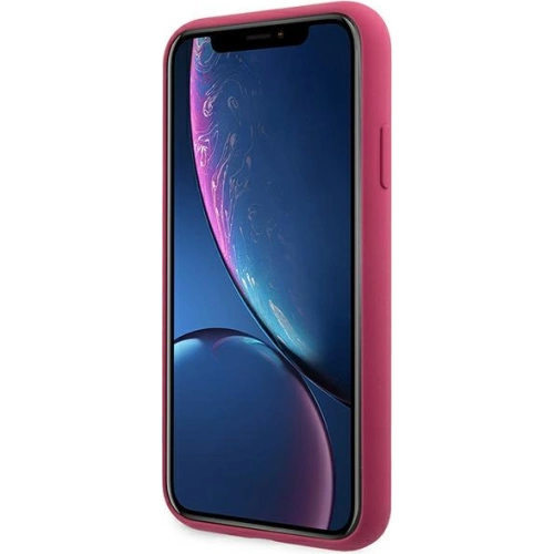 Etui Karl Lagerfeld KLHCI61SLFKFU Apple iPhone XR fuksja/fushia hardcase Silicone Ikonik