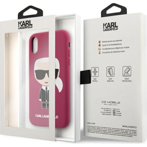 Wholesale Karl Lagerfeld KLHCI61SLFKFU Apple iPhone XR fushia hardcase Silicone Ikonik - KLD891FHS - {ean13} - Hurt