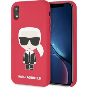 Hurtownia GSM - Etui Karl Lagerfeld KLHCI61SLFKRE Apple iPhone XR czerwony/red hardcase Silicone Iconic - KLD892RED - {ean13} - Hurt