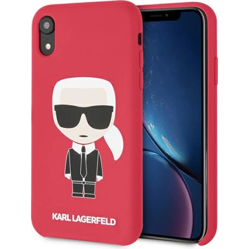 Etui Karl Lagerfeld KLHCI61SLFKRE Apple iPhone XR czerwony/red hardcase Silicone Iconic