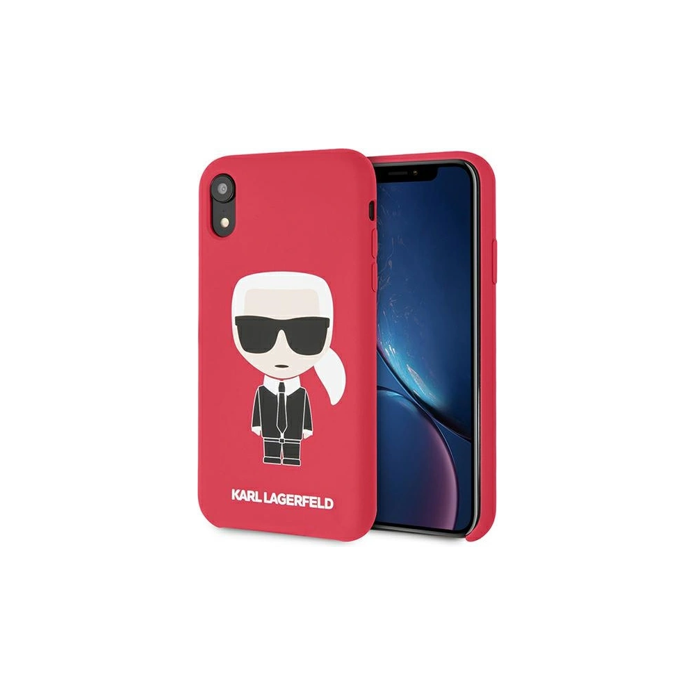 Hurtownia GSM - Etui Karl Lagerfeld KLHCI61SLFKRE Apple iPhone XR czerwony/red hardcase Silicone Iconic - KLD892RED - {ean13} - Hurt