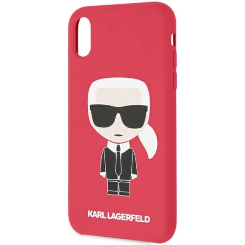 Etui Karl Lagerfeld KLHCI61SLFKRE Apple iPhone XR czerwony/red hardcase Silicone Iconic