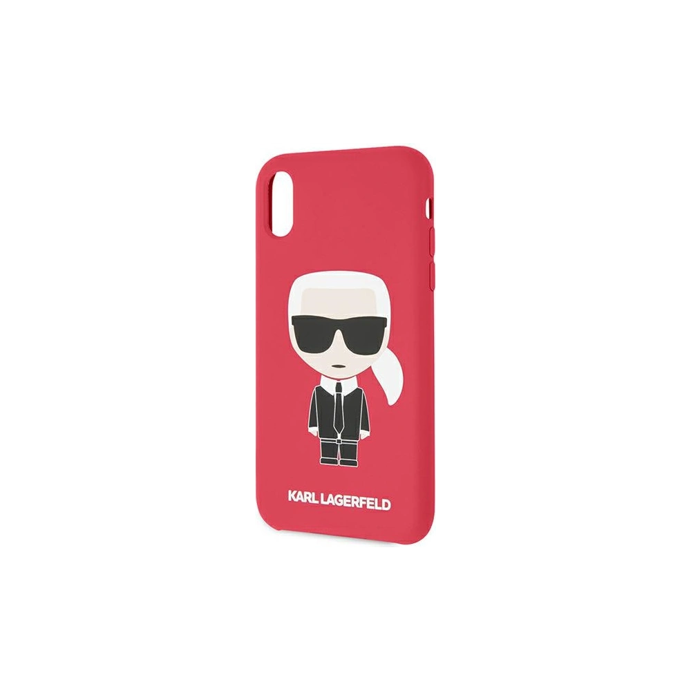 Hurtownia GSM - Etui Karl Lagerfeld KLHCI61SLFKRE Apple iPhone XR červený/red hardcase Silicone Iconic - KLD892RED - {ean13} - Hurt