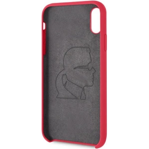 Hurtownia GSM - Etui Karl Lagerfeld KLHCI61SLFKRE Apple iPhone XR czerwony/red hardcase Silicone Iconic - KLD892RED - {ean13} - Hurt
