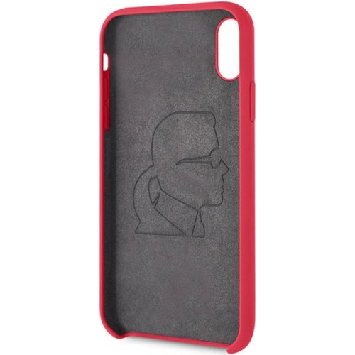 Etui Karl Lagerfeld KLHCI61SLFKRE Apple iPhone XR czerwony/red hardcase Silicone Iconic