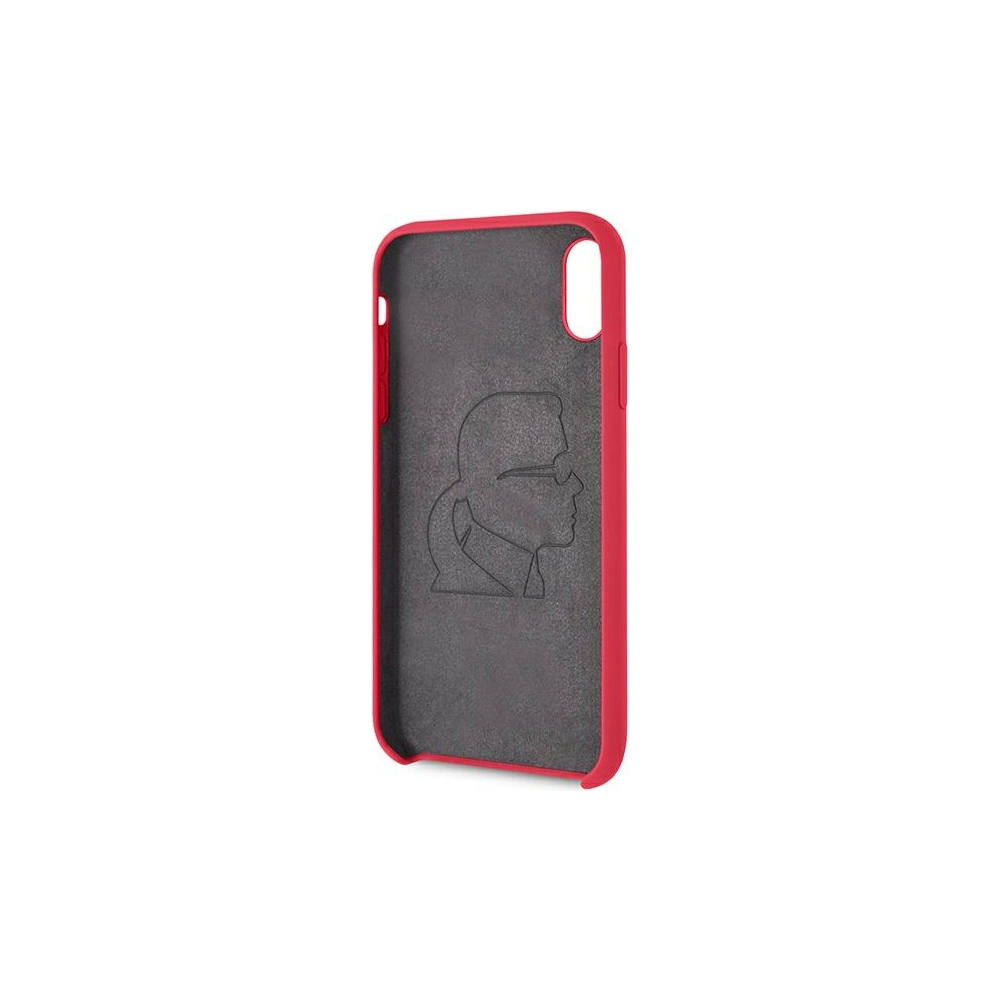 Hurtownia GSM - Etui Karl Lagerfeld KLHCI61SLFKRE Apple iPhone XR czerwony/red hardcase Silicone Iconic - KLD892RED - {ean13} - Hurt